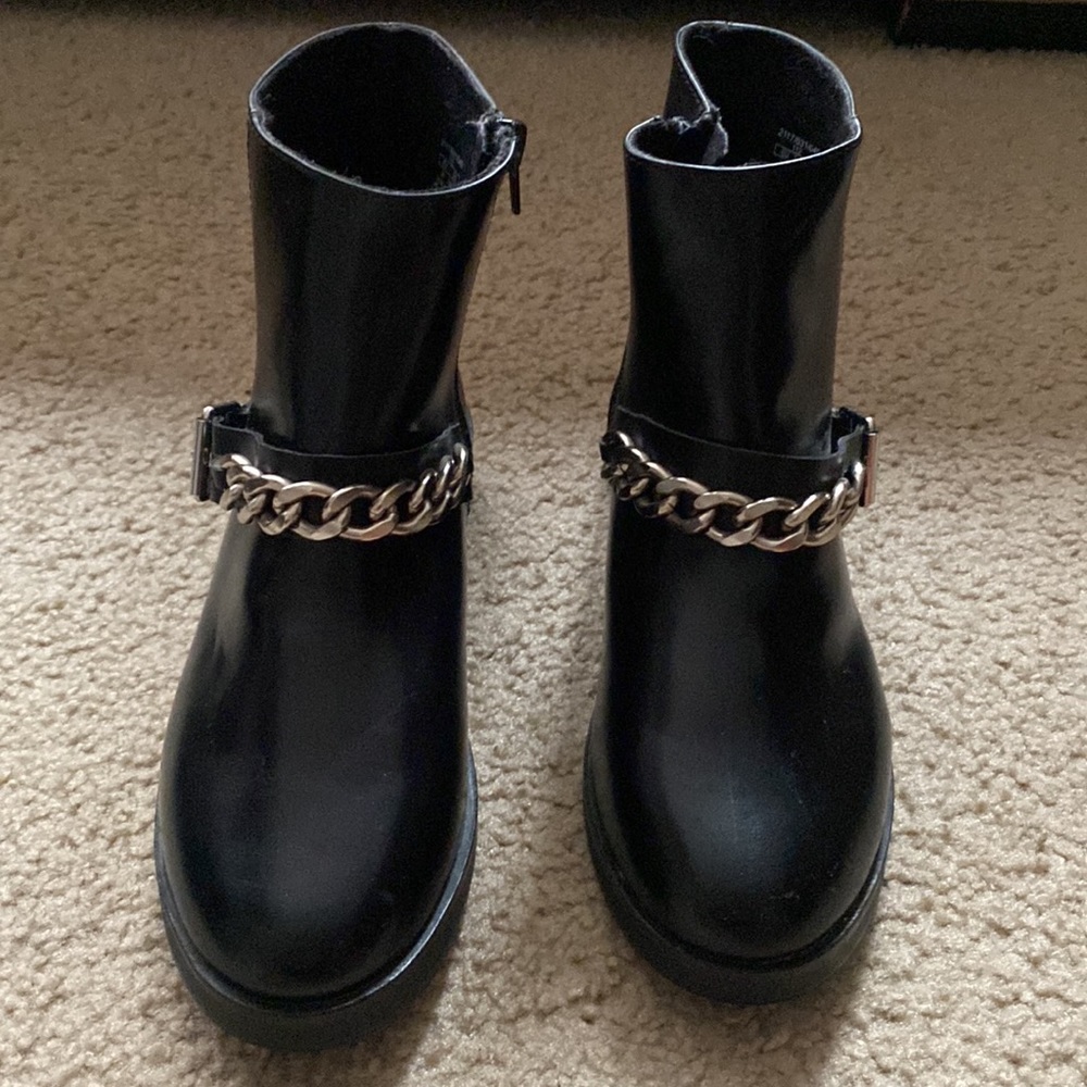 Zara girls black boots size 38